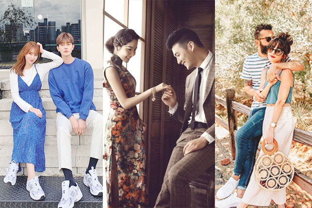 Pre-wedding便服婚照穿搭｜7對網紅情侶裝時尚穿搭示範｜戶外婚攝衣著搭配靈感參考