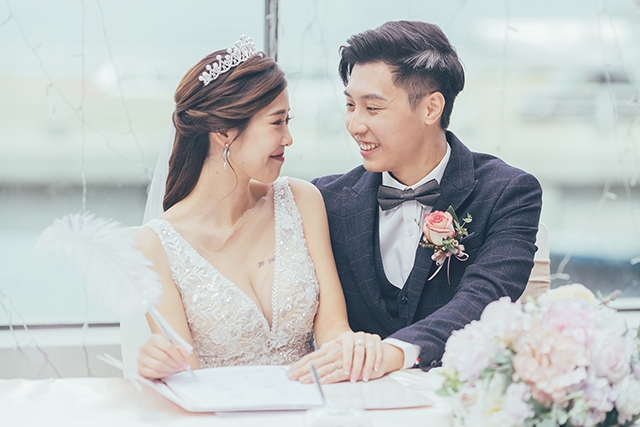 婚禮當日的甜蜜時刻