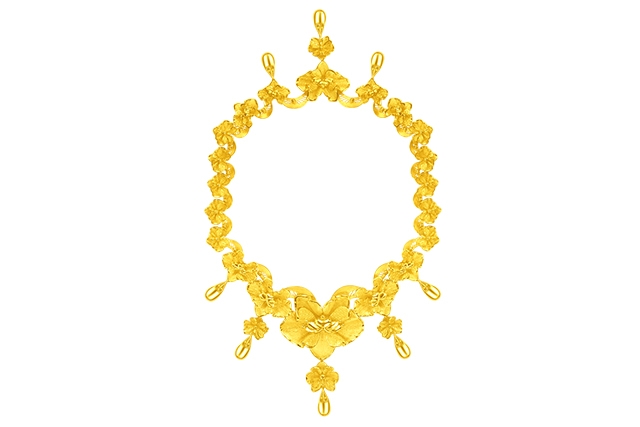 周大福婚嫁系列「牽囍」足金金飾