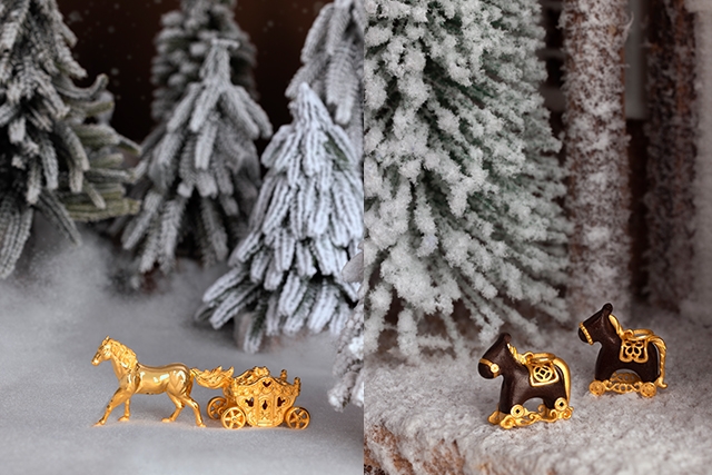 2026馬年送禮推薦 #4 景福珠寶 駿馬與馬車足金擺件