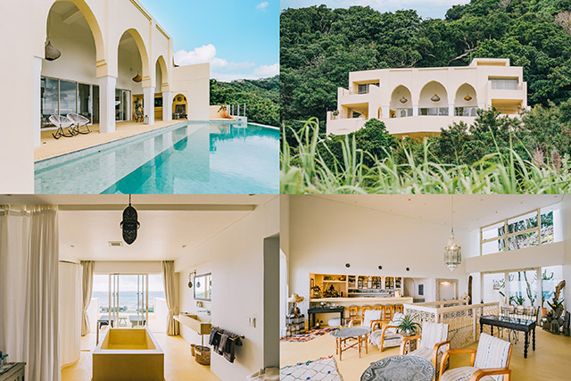 在沖繩，可以將整個特別的Villa包起來，用來舉行一個小型並且有型的婚禮派對