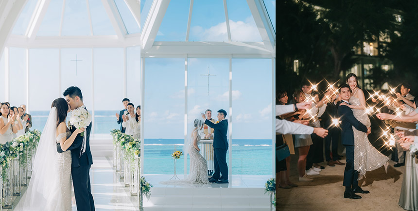 沖繩教堂婚禮極致治癒指南2026-2027｜玻璃海景教堂、沙灘煙火派對｜附流程、費用、統籌