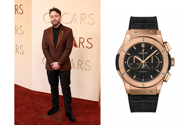 Kieran Culkin 佩戴 Hublot宇舶表Classic Fusion 皇金計時碼表42毫米