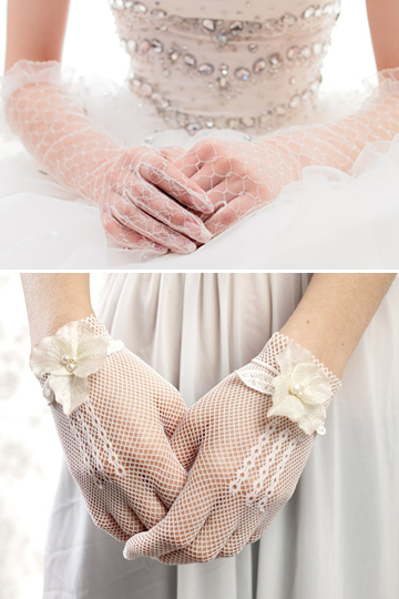 保暖與裝飾兼備的新娘手套