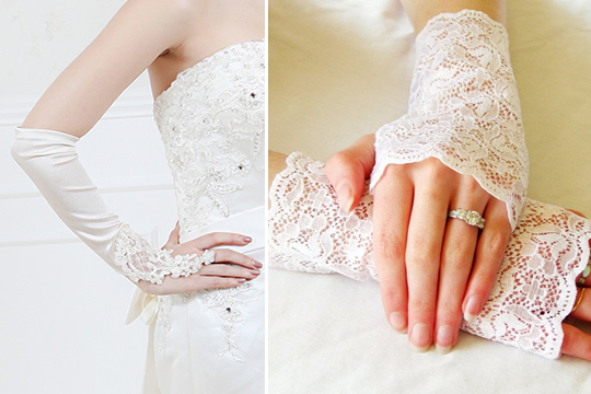保暖與裝飾兼備的新娘手套