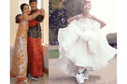 經典不敗！明星著波鞋出嫁盡顯個性