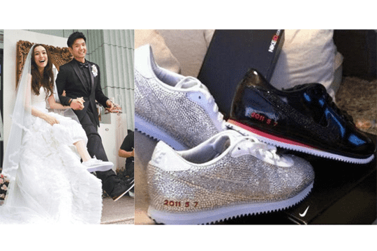 經典不敗！明星著波鞋出嫁盡顯個性