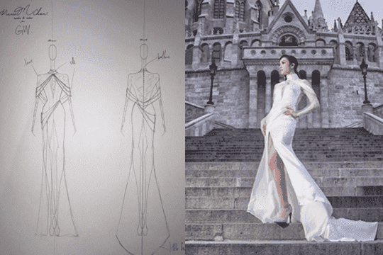 設計師解構王君馨4件嫁衣！