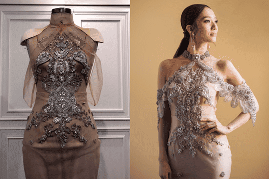 設計師解構王君馨4件嫁衣！