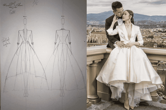 設計師解構王君馨4件嫁衣！