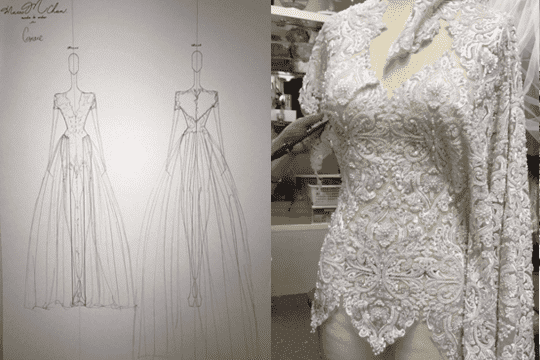 設計師解構王君馨4件嫁衣！