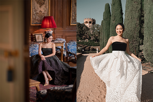 【婚紗造型】時尚名人關美薇6個歐洲古堡婚攝穿搭靈感、首飾推薦