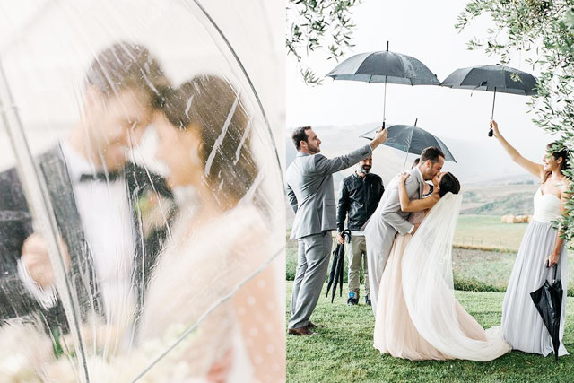 婚禮下雨怎麼辦？｜事前準備好7大應對措施｜拍攝雨中婚紗照的靈感參考