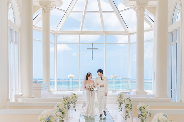 【沖繩婚禮實況】在青藍天下步進教堂  高雅不凡的婚禮體驗