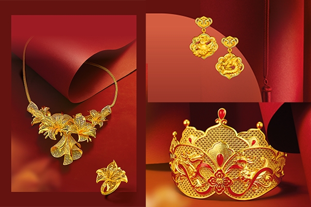 【2023結婚金器推介】滿載祝福的黃金首飾，打造與別不同的中“飾”婚禮 ！