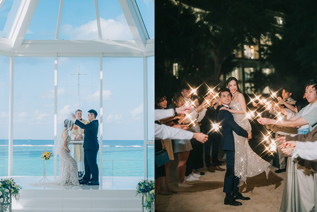 沖繩教堂婚禮極致治癒指南2026-2027｜玻璃海景教堂、沙灘煙火派對｜附流程、費用、統籌