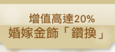 增值高達20%婚嫁金飾「鑽換」